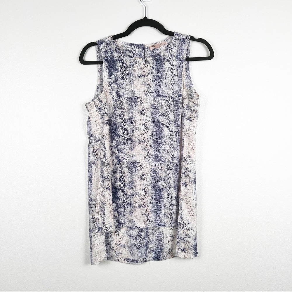 PHILOSOPHY Snake‎ Skin Sheer Sleeveless Tank XS
